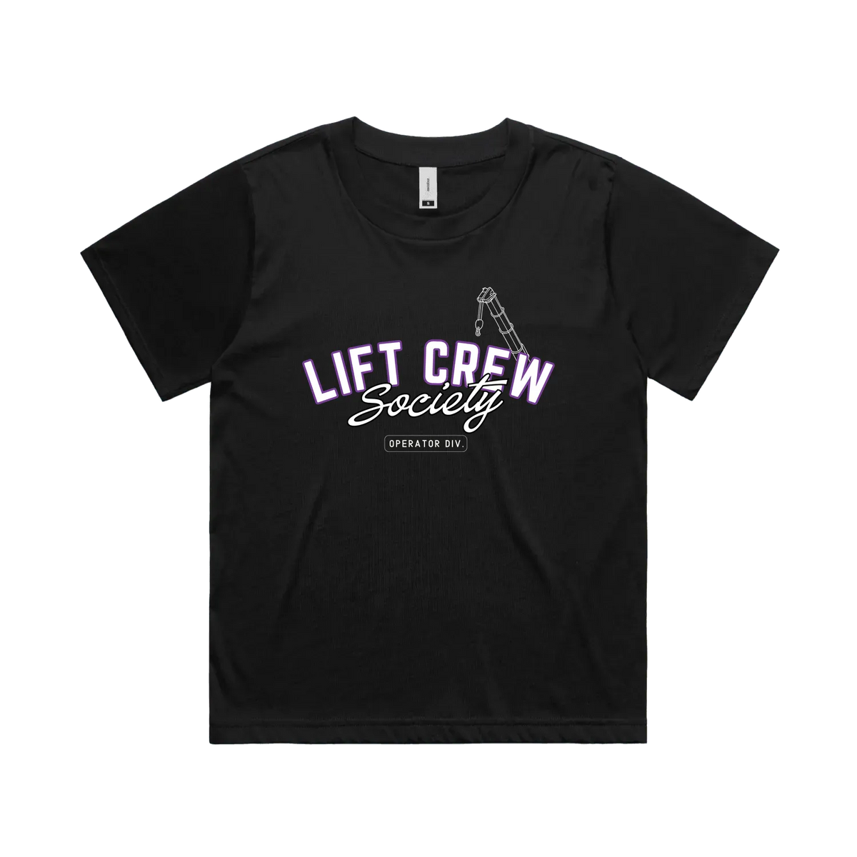 Black front flat lay