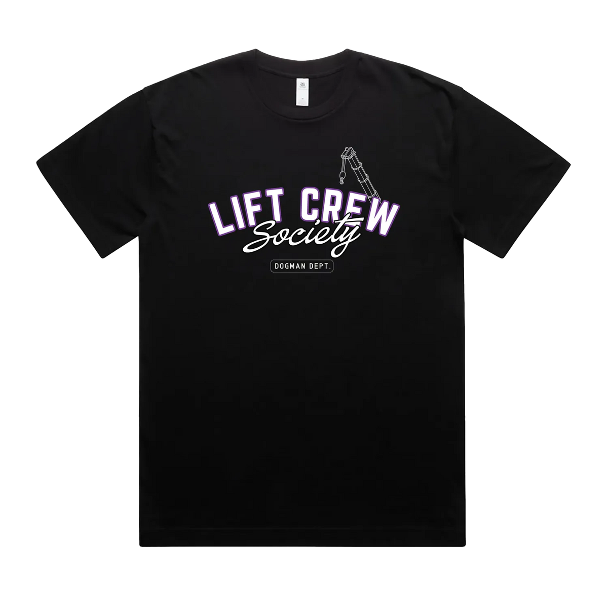 Black front flat lay