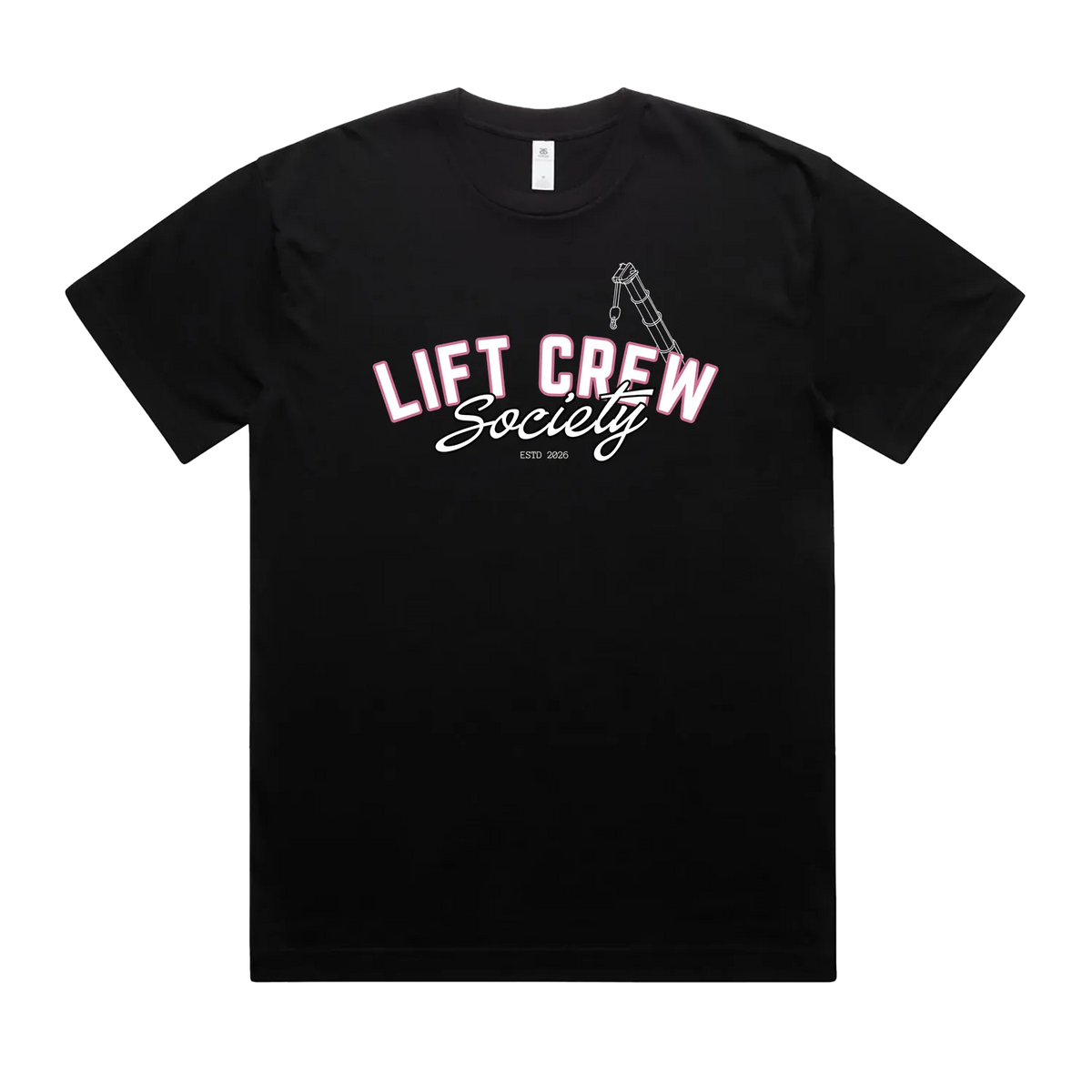 Black front flat lay