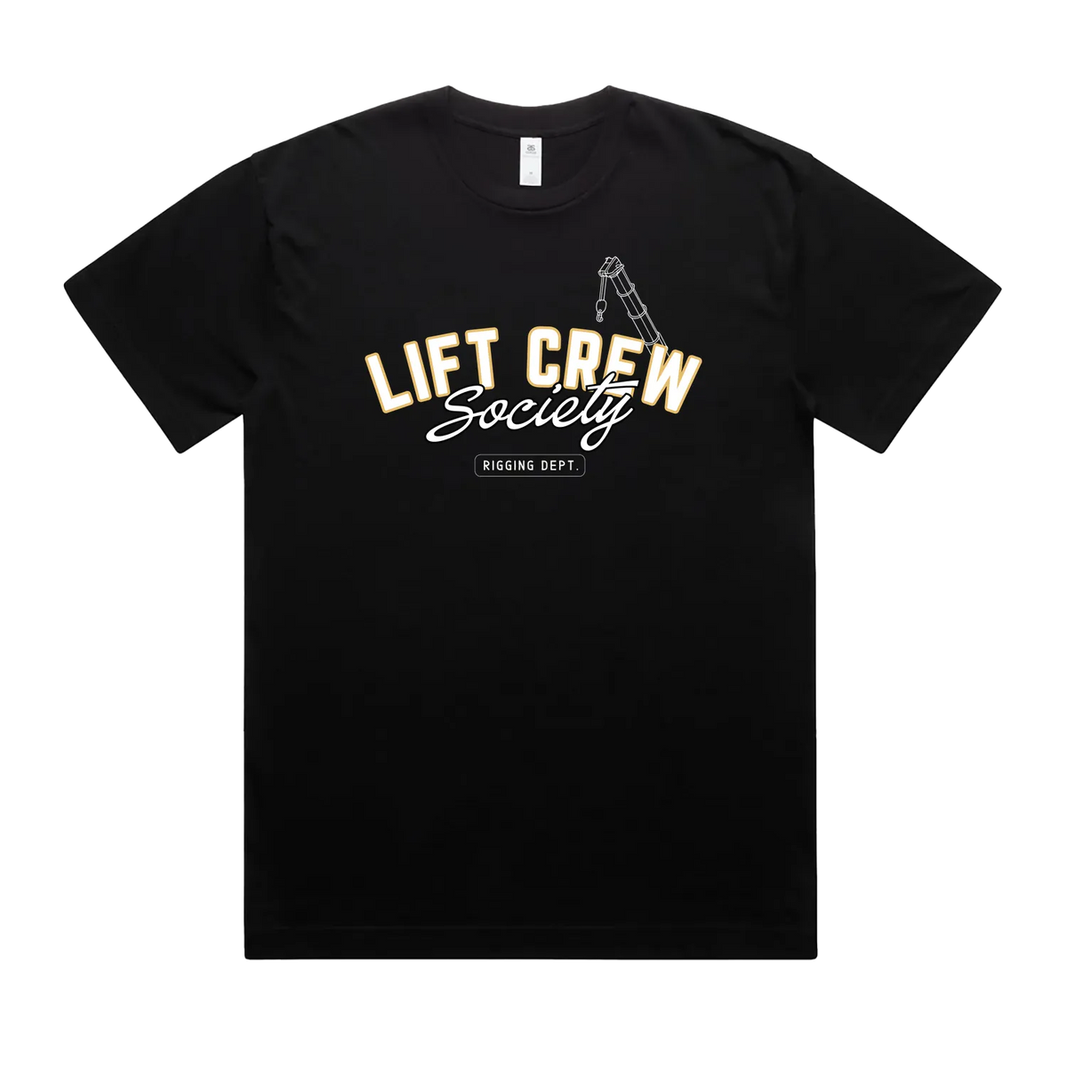Black front flat lay
