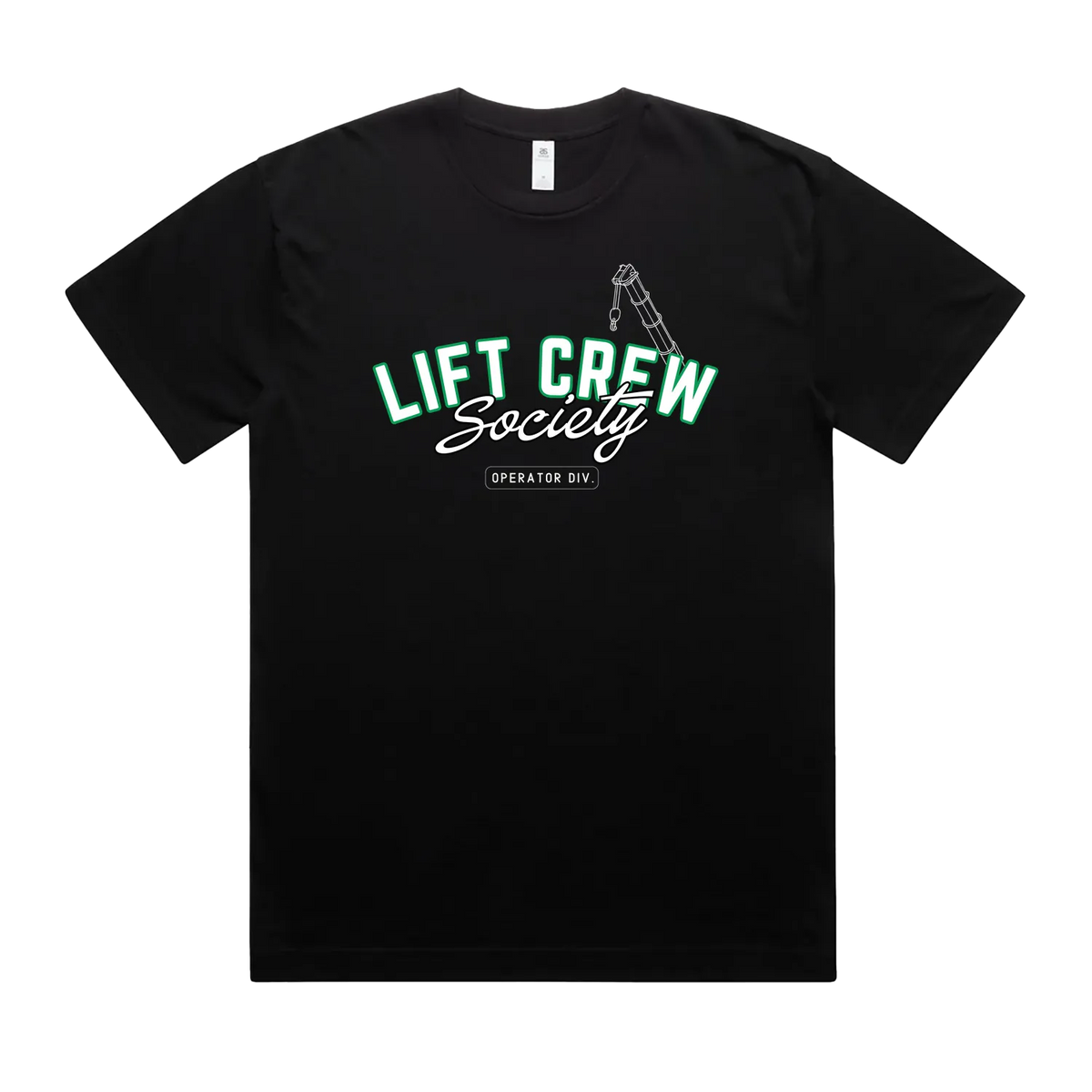 Black front flat lay