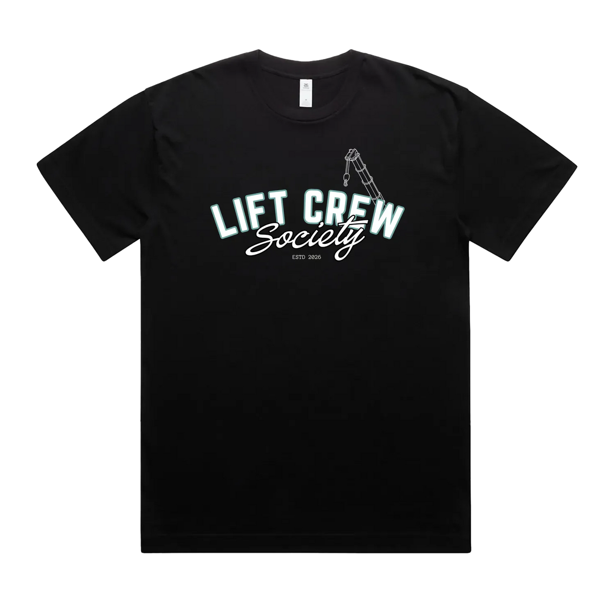 Black front flat lay