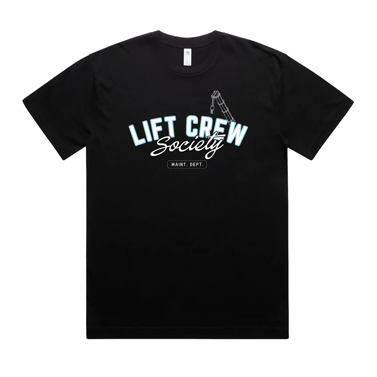 Black front flat lay