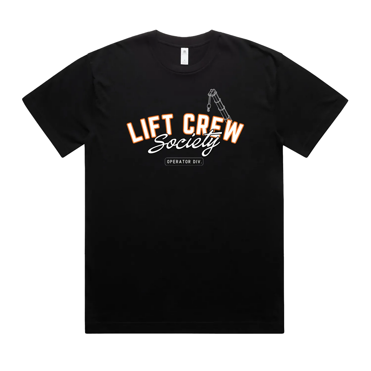 Black front flat lay